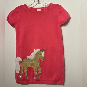Gymboree sweater dress 4T pony horse EUC